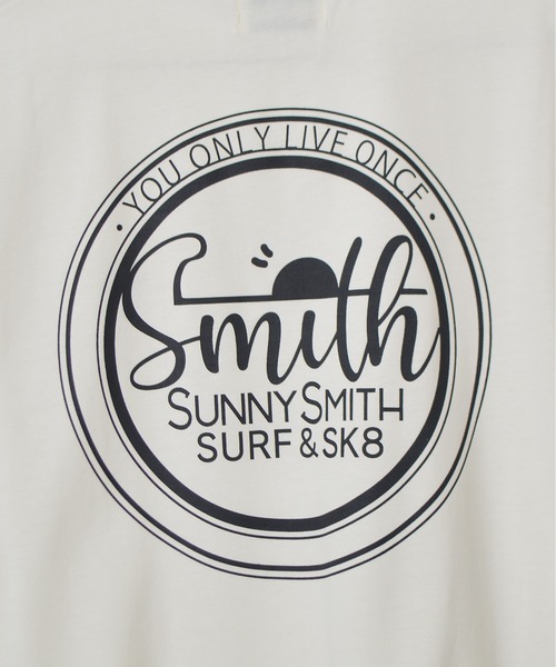 Bonjour Sagan（ボンジュールサガン）の「【SUNNY SMITH】バックサークルロゴプリントTシャツ（Tシャツ/カットソー・メンズ・スミクロ/ホワイト・LARGE/MEDIUM）」の15枚目の写真