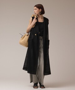 tanakadaisuke カーディガン tanakadaisuke/タナカダイスケ】sheer sleeve random rib