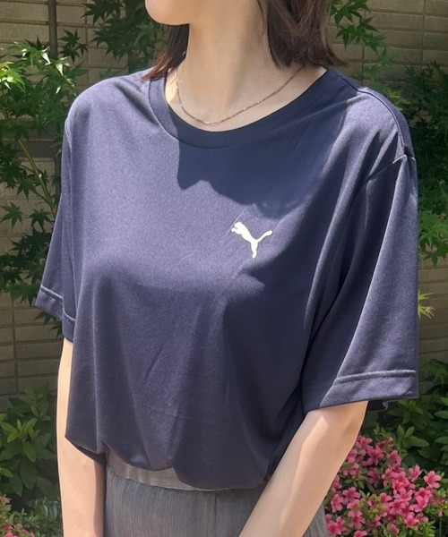 PUMA（プーマ）の「【PUMA】ESS スモールプーマロゴポリTシャツ（Tシャツ/カットソー・レディース・ホワイト/ネイビー/ブラック・M/L/XL/XXL）」の3枚目の写真