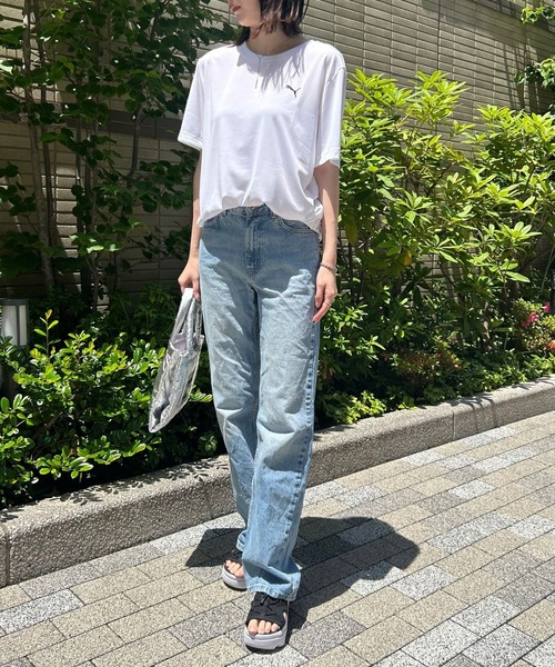 PUMA（プーマ）の「【PUMA】ESS スモールプーマロゴポリTシャツ（Tシャツ/カットソー・レディース・ホワイト/ネイビー/ブラック・M/L/XL/XXL）」の6枚目の写真