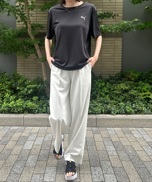 PUMA（プーマ）の「【PUMA】ESS スモールプーマロゴポリTシャツ（Tシャツ/カットソー・レディース・ホワイト/ネイビー/ブラック・M/L/XL/XXL）」の16枚目の写真