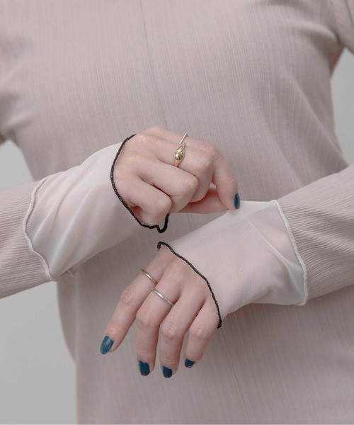 Eimee Law（エイミーロウ）の「ランダムテレコメロウトップス（Tシャツ/カットソー・レディース・ブラック/グレイッシュベージュ/ブルー/ダークグレー・FREE）」の22枚目の写真