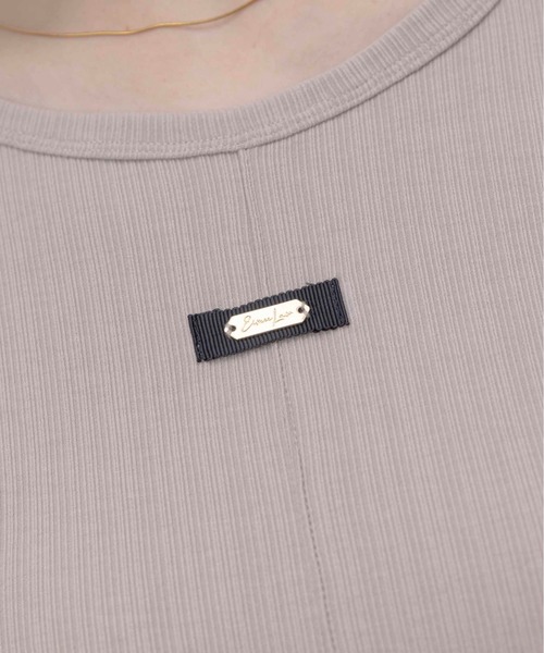 Eimee Law（エイミーロウ）の「ランダムテレコメロウトップス（Tシャツ/カットソー・レディース・ブラック/グレイッシュベージュ/ブルー/ダークグレー・FREE）」の20枚目の写真