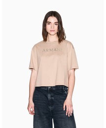 ARMANI EXCHANGE（アルマーニエクスチェンジ）の「【A|X アルマーニ エクスチェンジ】AXロゴ クロップド 半袖クルーネックTシャツ/CROPPED（Tシャツ/カットソー）」