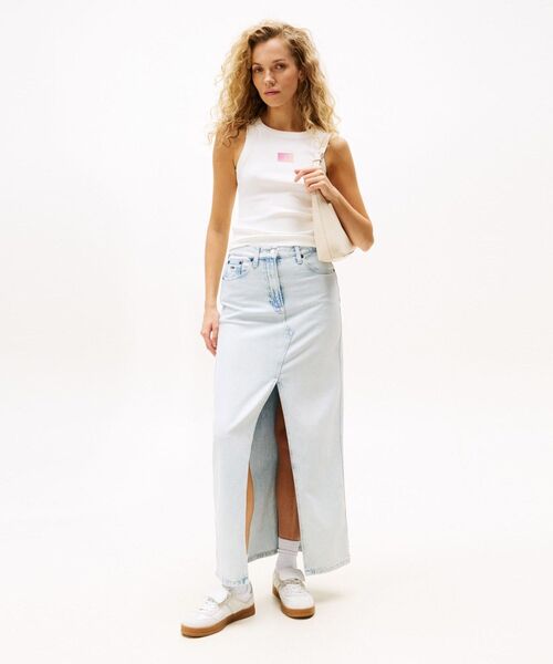 tommy jeans(トミー ジーンズ)の「スリムグラデーションフラッグタンクトップ(Tシャツ/カットソー・レディース・ホワイト/ピンク・SMALL/MEDIUM/X-SMALL)」の7枚目の写真