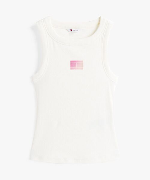 tommy jeans(トミー ジーンズ)の「スリムグラデーションフラッグタンクトップ(Tシャツ/カットソー・レディース・ホワイト/ピンク・SMALL/MEDIUM/X-SMALL)」の9枚目の写真