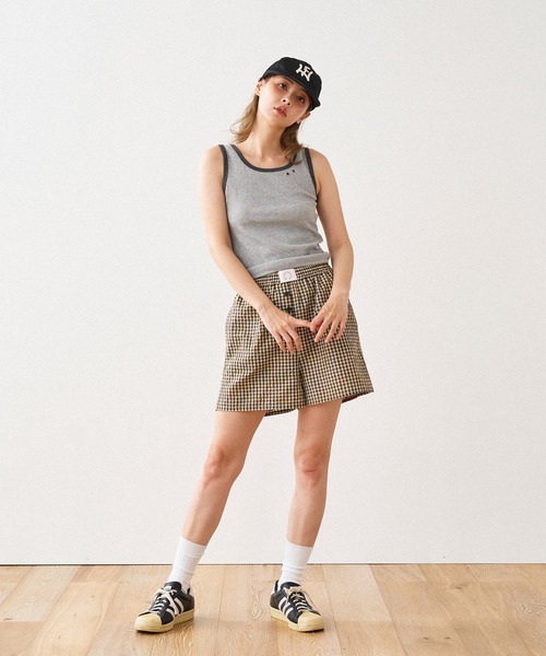 WISH FOR EVER(ウィッシュフォーエバー)の「BICOLOR LIB TANK TOP / バイカラーリブタンクトップ(タンクトップ・レディース・オフホワイト/グレー/ネイビー・MEDIUM/SMALL)」の18枚目の写真