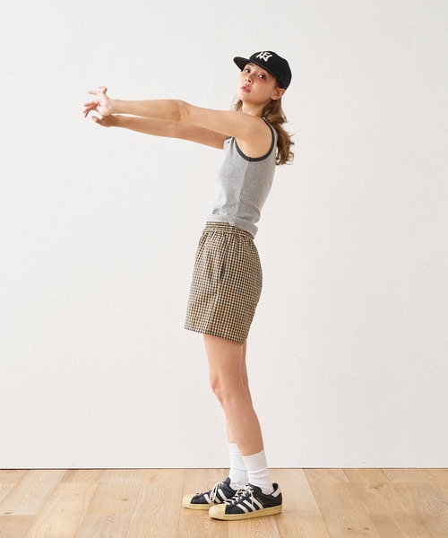 WISH FOR EVER(ウィッシュフォーエバー)の「BICOLOR LIB TANK TOP / バイカラーリブタンクトップ(タンクトップ・レディース・オフホワイト/グレー/ネイビー・MEDIUM/SMALL)」の16枚目の写真