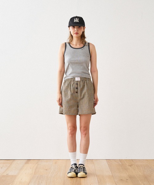 WISH FOR EVER(ウィッシュフォーエバー)の「BICOLOR LIB TANK TOP / バイカラーリブタンクトップ(タンクトップ・レディース・オフホワイト/グレー/ネイビー・MEDIUM/SMALL)」の13枚目の写真