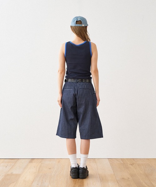 WISH FOR EVER(ウィッシュフォーエバー)の「BICOLOR LIB TANK TOP / バイカラーリブタンクトップ(タンクトップ・レディース・オフホワイト/グレー/ネイビー・MEDIUM/SMALL)」の11枚目の写真