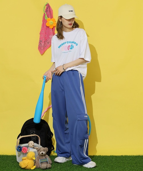 NERDY(ノルディ)の「チャンプ S/S Tシャツ(Tシャツ/カットソー・レディース・ホワイト/ピンク/クリーム・S/L/M)」の7枚目の写真