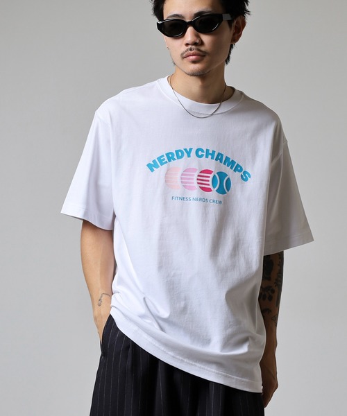 NERDY(ノルディ)の「チャンプ S/S Tシャツ(Tシャツ/カットソー・レディース・ホワイト/ピンク/クリーム・S/L/M)」の22枚目の写真