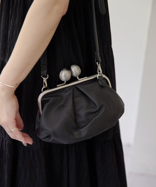 kawa-kawa(カワカワ】NO1517 kuchiganeギャザーポシェットバッグ