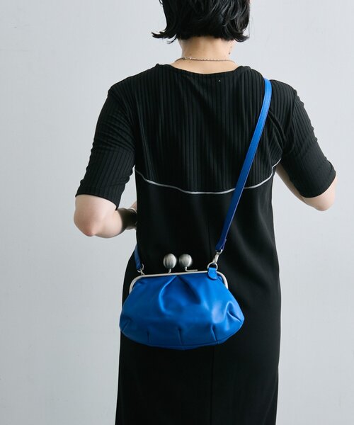 kawa-kawa(カワカワ】NO1517 kuchiganeギャザーポシェットバッグ