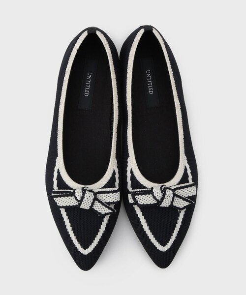 UNTITLED（アンタイトル）の「【洗える！快適！】リサイクルニットリボンパンプス（パンプス・レディース・ブラック系4・25/35/45）」の6枚目の写真