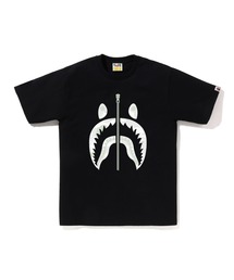 A BATHING APEアベイシングエイプ カモフラ柄 シャークTシャツ L Blue camo シャーク Tシャツ Mサイズ a bathing ape BAPE shark