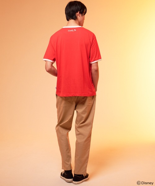 Disney(ディズニー)の「Mickey/Arnold Palmer/シェア フロッキーTシャツ(Tシャツ/カットソー・レディース・ホワイト/レッド・L/M/S/XS/LL)」の3枚目の写真