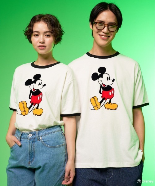 Disney(ディズニー)の「Mickey/Arnold Palmer/シェア フロッキーTシャツ(Tシャツ/カットソー・レディース・ホワイト/レッド・L/M/S/XS/LL)」の4枚目の写真