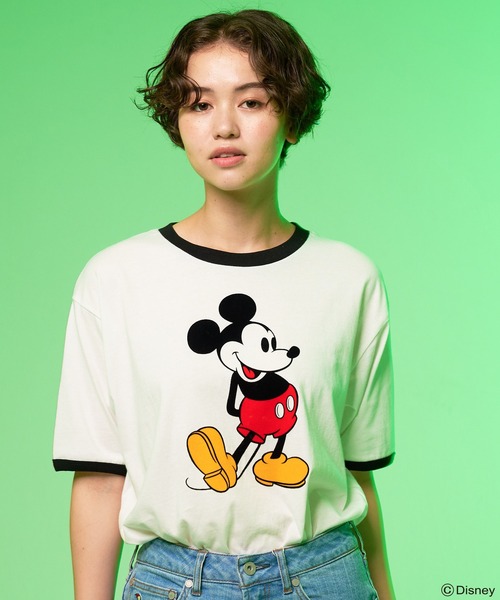 Disney(ディズニー)の「Mickey/Arnold Palmer/シェア フロッキーTシャツ(Tシャツ/カットソー・レディース・ホワイト/レッド・L/M/S/XS/LL)」の12枚目の写真