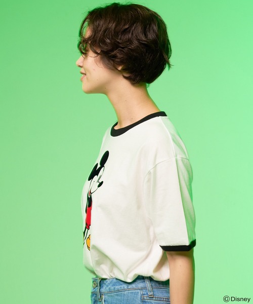 Disney(ディズニー)の「Mickey/Arnold Palmer/シェア フロッキーTシャツ(Tシャツ/カットソー・レディース・ホワイト/レッド・L/M/S/XS/LL)」の13枚目の写真