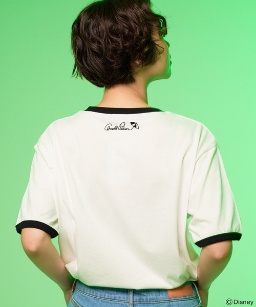 Disney(ディズニー)の「Mickey/Arnold Palmer/シェア フロッキーTシャツ(Tシャツ/カットソー・レディース・ホワイト/レッド・L/M/S/XS/LL)」の14枚目の写真