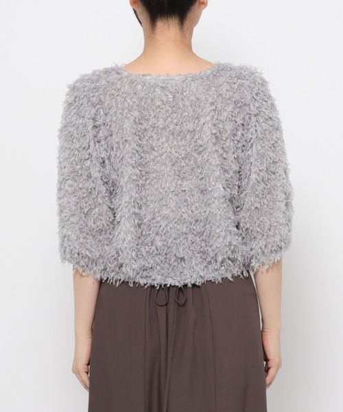 mysty woman（ミスティウーマン）の「フラッフィーカーディガン 581397（カーディガン/ボレロ・レディース・ブラック/アイボリー/ライトピンク/ライトグレー・FREE）」の15枚目の写真