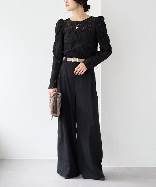 RIVE DROITE（リヴドロワ）の「【シーズンムードを高める】フェイクファードローストリングバッグ（ハンドバッグ・レディース・ダークブラウン/キャメル・FREE）」の4枚目の写真