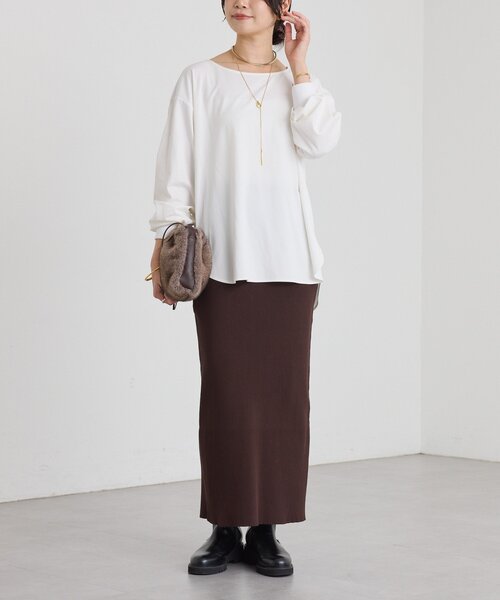 RIVE DROITE（リヴドロワ）の「【シーズンムードを高める】フェイクファードローストリングバッグ（ハンドバッグ・レディース・ダークブラウン/キャメル・FREE）」の7枚目の写真