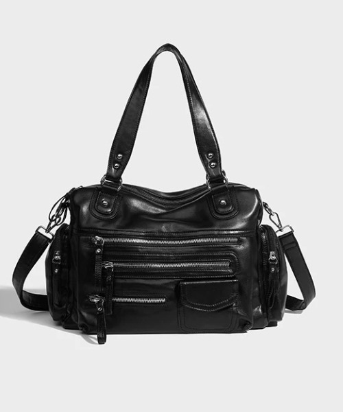 CELENA BEATS（セレナビーツ）の「多機能ポケット PU ショルダー ボストン バック（ショルダーバッグ・レディース・ブラック・FREE）」の10枚目の写真