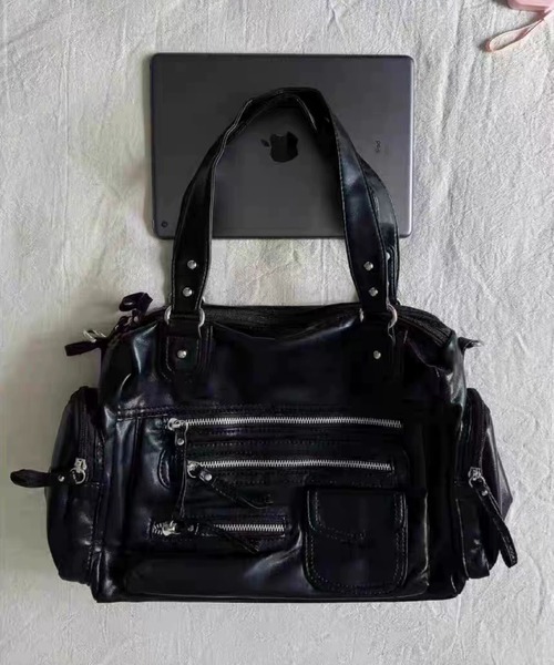 CELENA BEATS（セレナビーツ）の「多機能ポケット PU ショルダー ボストン バック（ショルダーバッグ・レディース・ブラック・FREE）」の14枚目の写真
