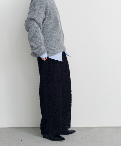 Shelly island（シェリーアイランド）の「ジャガードイージーパンツ（その他パンツ・レディース・ブラック/ホワイト・FREE）」の2枚目の写真