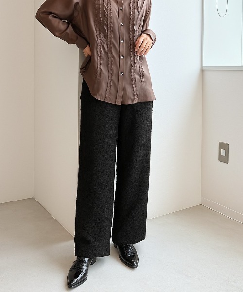 Shelly island（シェリーアイランド）の「ジャガードイージーパンツ（その他パンツ・レディース・ブラック/ホワイト・FREE）」の16枚目の写真