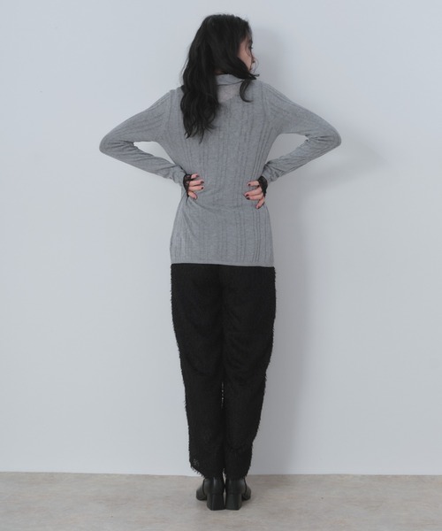 Shelly island（シェリーアイランド）の「ジャガードイージーパンツ（その他パンツ・レディース・ブラック/ホワイト・FREE）」の12枚目の写真