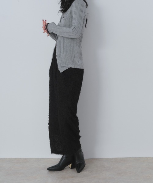 Shelly island（シェリーアイランド）の「ジャガードイージーパンツ（その他パンツ・レディース・ブラック/ホワイト・FREE）」の14枚目の写真