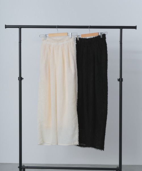 Shelly island（シェリーアイランド）の「ジャガードイージーパンツ（その他パンツ・レディース・ブラック/ホワイト・FREE）」の17枚目の写真