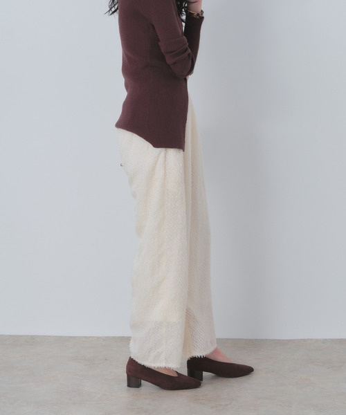 Shelly island（シェリーアイランド）の「ジャガードイージーパンツ（その他パンツ・レディース・ブラック/ホワイト・FREE）」の8枚目の写真