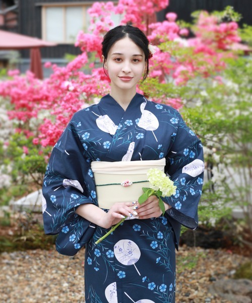 ゆとりサイズ 変わり織り浴衣3点セット（浴衣）｜和なでしこ