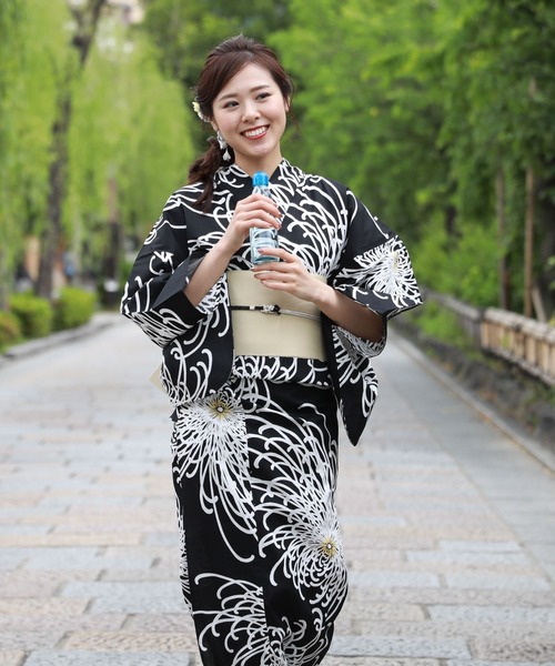 ゆとりサイズ 変わり織り浴衣3点セット（浴衣）｜和なでしこ