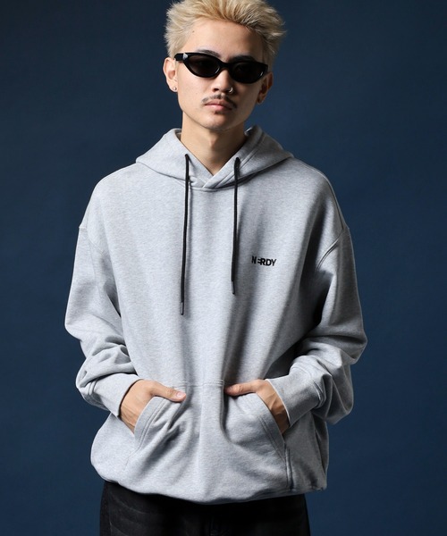 NERDY（ノルディ）の「ブレンクロゴフーディー（パーカー・メンズ・ネイビー/ブラック/グレー・M/LL/L/S/SS）」の13枚目の写真