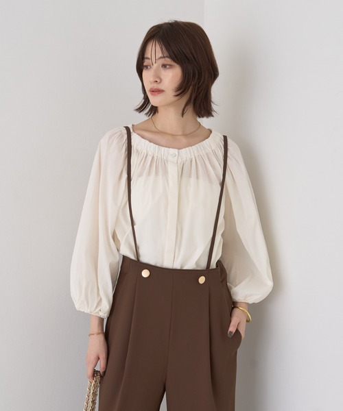 Rouge vif(ルージュヴィフ)の「ローンオフショルブラウス(シャツ/ブラウス・レディース・オフホワイト/ブラック・フリー)」の12枚目の写真