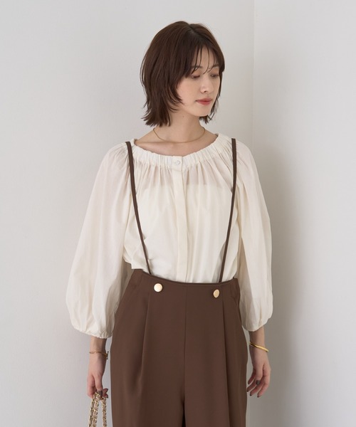 Rouge vif(ルージュヴィフ)の「ローンオフショルブラウス(シャツ/ブラウス・レディース・オフホワイト/ブラック・フリー)」の8枚目の写真