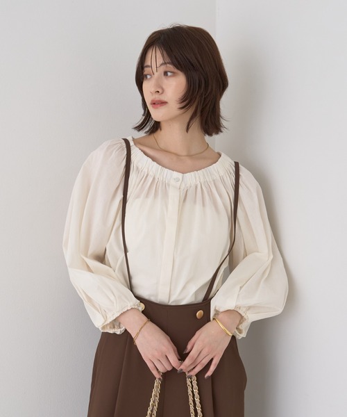 Rouge vif(ルージュヴィフ)の「ローンオフショルブラウス(シャツ/ブラウス・レディース・オフホワイト/ブラック・フリー)」の10枚目の写真
