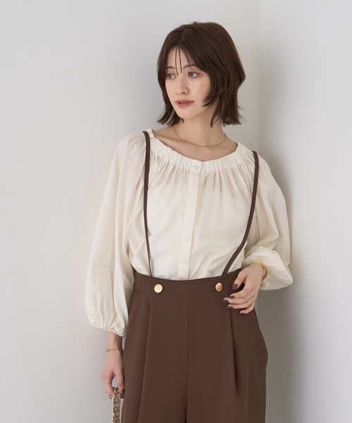 Rouge vif(ルージュヴィフ)の「ローンオフショルブラウス(シャツ/ブラウス・レディース・オフホワイト/ブラック・フリー)」の13枚目の写真