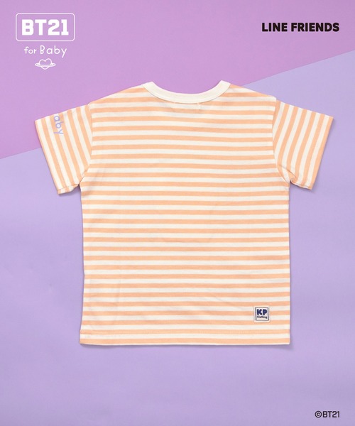 KP（ケーピー）の「【BT21】アップリケボーダー半袖Tシャツ（Tシャツ/カットソー・キッズ・オレンジ/イエロー/エメラルド/ブルー/サックスブルー/パープル/ミント・90cm/80ｃｍ）」の16枚目の写真