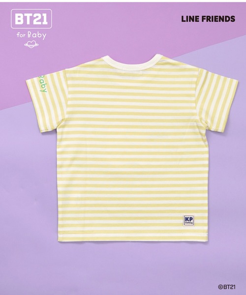 KP（ケーピー）の「【BT21】アップリケボーダー半袖Tシャツ（Tシャツ/カットソー・キッズ・オレンジ/イエロー/エメラルド/ブルー/サックスブルー/パープル/ミント・90cm/80ｃｍ）」の20枚目の写真