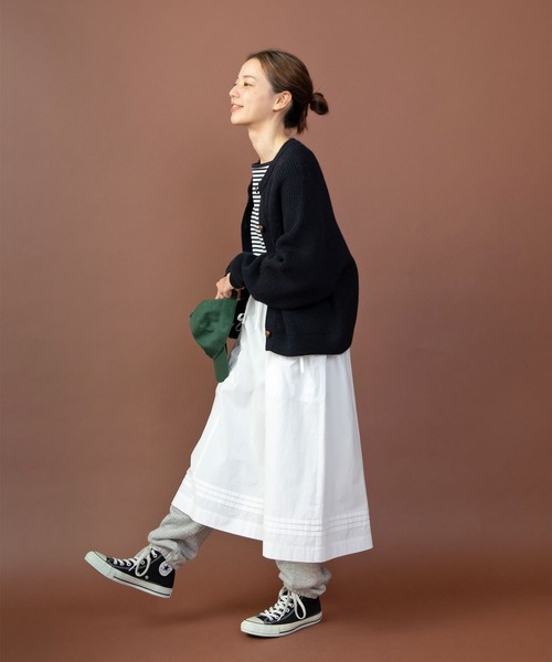 PAR ICI（パーリッシィ）の「グランジウォッシュ エプロン風レイヤードスカート（スカート・レディース・ホワイト/ベージュ系その他・FREE）」の10枚目の写真