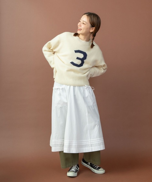 PAR ICI（パーリッシィ）の「グランジウォッシュ エプロン風レイヤードスカート（スカート・レディース・ホワイト/ベージュ系その他・FREE）」の15枚目の写真