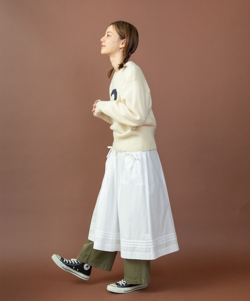 PAR ICI（パーリッシィ）の「グランジウォッシュ エプロン風レイヤードスカート（スカート・レディース・ホワイト/ベージュ系その他・FREE）」の16枚目の写真