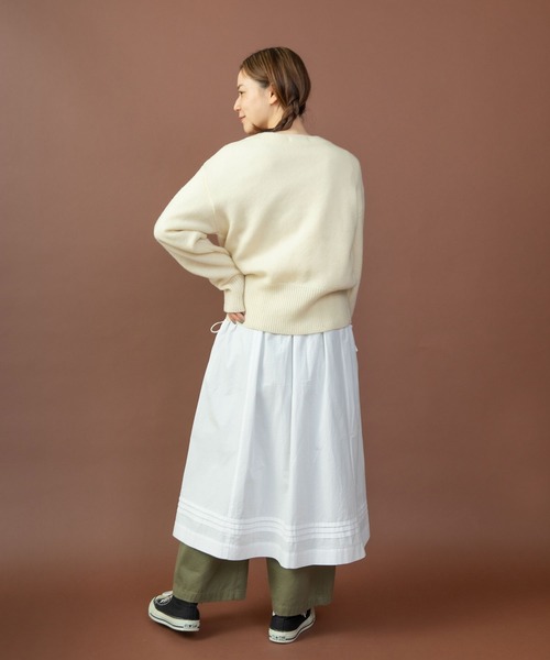 PAR ICI（パーリッシィ）の「グランジウォッシュ エプロン風レイヤードスカート（スカート・レディース・ホワイト/ベージュ系その他・FREE）」の17枚目の写真