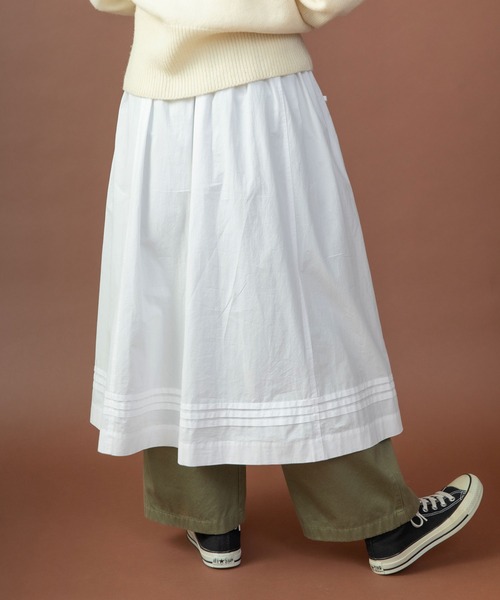 PAR ICI（パーリッシィ）の「グランジウォッシュ エプロン風レイヤードスカート（スカート・レディース・ホワイト/ベージュ系その他・FREE）」の13枚目の写真